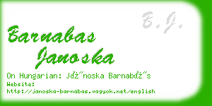 barnabas janoska business card